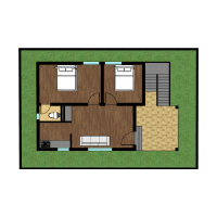 2 bhk - single floor - under 1000sq.ft - 30x50 - north facing - singlex