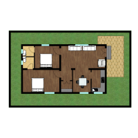  22x46 - 2 bhk - single floor - under 1000sq.ft -singlex - East facing