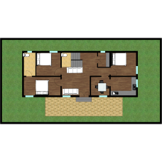 single floor 3BHK house plan