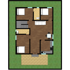single floor 3BHK house plan