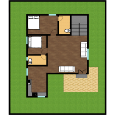 single floor 2BHK house plan