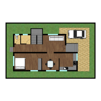  23x39 -  G+1 - 2 bhk - Under 2000  sq.ft - East  facing - Duplex