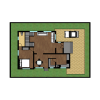 30x39 -  G+1 - 2 bhk - Above 2000  sq.ft - East  facing - Duplex